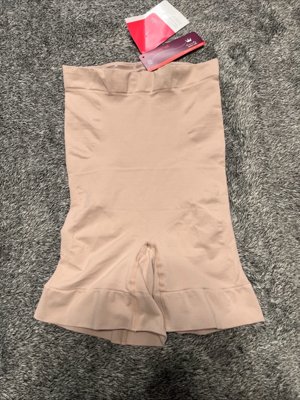 Plié Emana High Waist Shapewear Shorts Nude Size Large L NWT